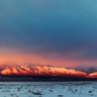 Sun Setting on Mountains